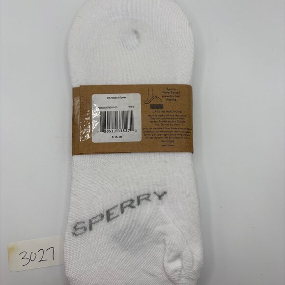 Sperry low show shoe liner socks - white - NWT/NIP - Fits shoe sizes 5-10 - Picture 5 of 5